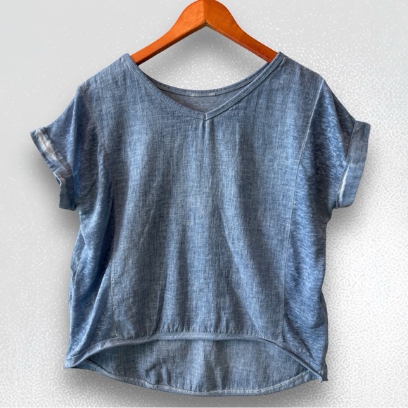 Kaktus Tops - Kaktus Light Blue Short Sleeve Top Size M